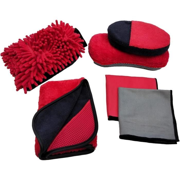 Gants De Lavage Microfibre Pour Voiture - Lot De 2, Haute Absorbance, Doux Et Sans Rayures
