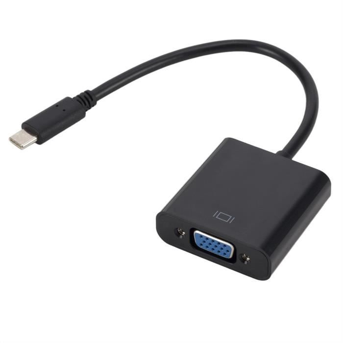USB3.1 Type C adaptateur de câble VGA USB-C mâle vers VGA femelle ligne de  transfert vidéo_oldpomnm2763 - Cdiscount Informatique