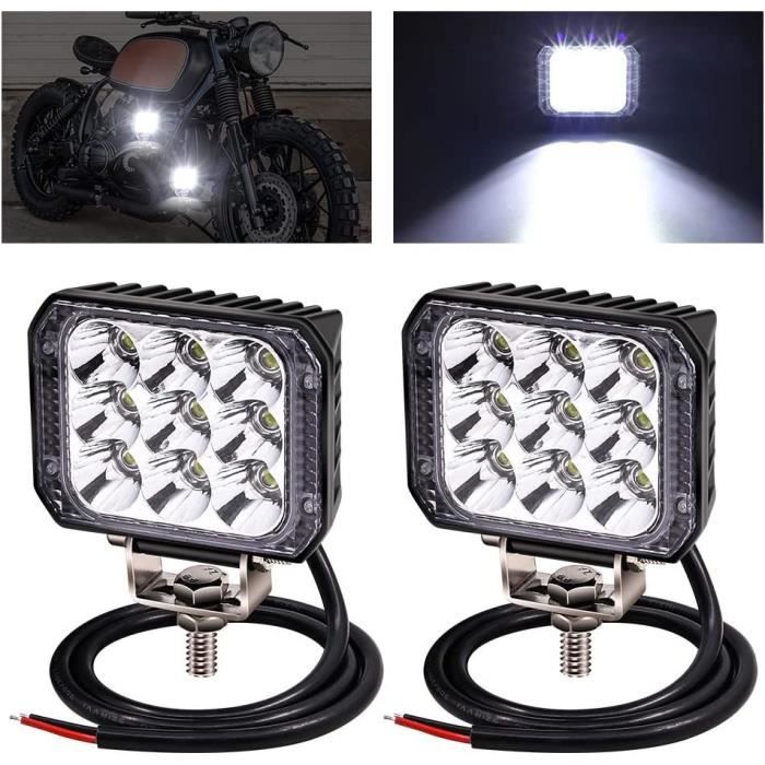 Phare LED Travail 12V/24V 27W 9 LEDs - Projecteur étanche Pour Tracteur, SUV, ATV, Offroad