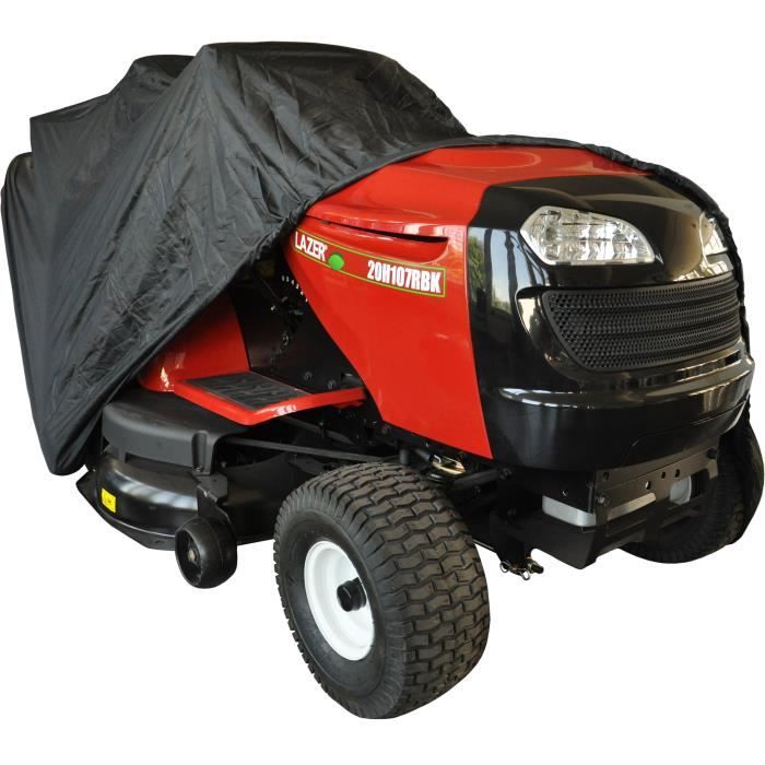 Housse pour autoportée à éjection arrière en polyester noire - Modèle extra-large - 275 x 130 x 140 cm