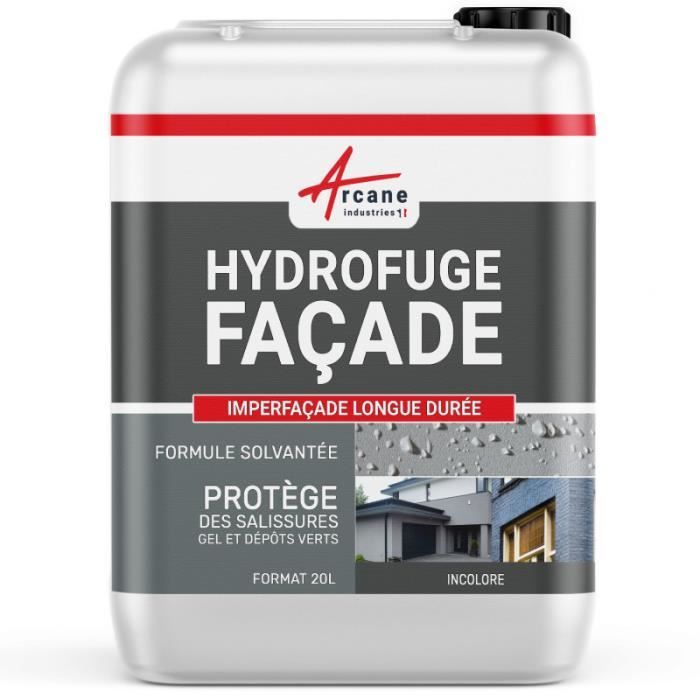 Hydrofuge façade imperméabilisant pour mur pierre brique enduit crépi - IMPERFACADE ARCANE INDUSTRIES - 20 L (jusqu a 100m²)
