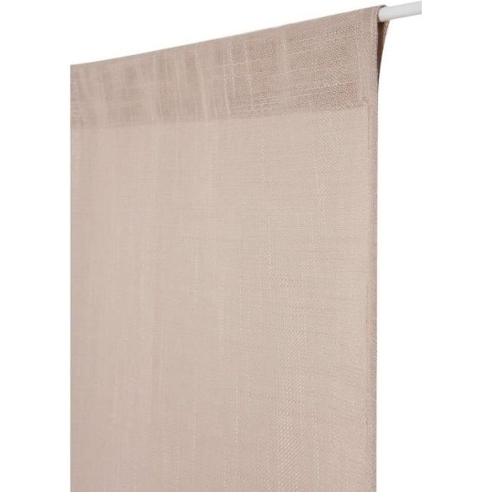 Voilage Lin Naturel LINDER - 55x160cm Écru, Passe Tringle, Tissé Et Teint En France