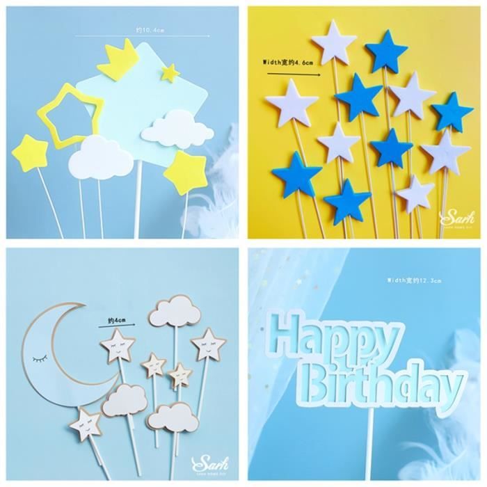 Joyeux Anniversaire Licorne Arc En Ciel Star Ruban Garçons Filles Cake Topper CS28 Joyeux Anniversaire Licorne Arc En Ciel Star Ruban Garçons Filles Cake Topper CS28