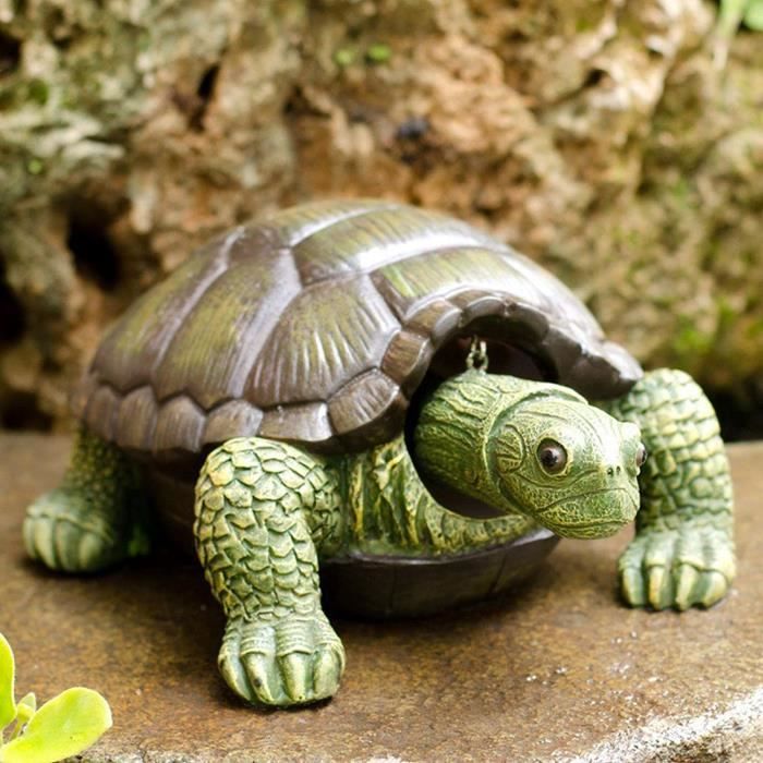 Statue De Tortue De Jardin En Résine Réaliste Figurines Miniatures En