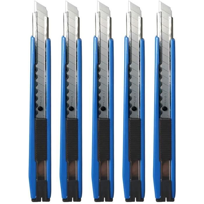 2 Pièces Cutter Professionnel Retractable Kit,7 En 1 Acier Inox Couteau Utilitaire Polyvalent Et Robuste,2024 Cutter Professionnel, Avec 10 Lame Cutter 18 Mm, Pour Maison, École, Bureau