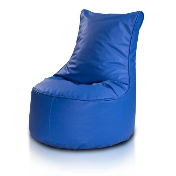 fauteuil assise poire seat l cuir écologique bleu