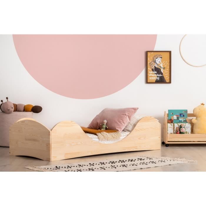 Lit Bebe 60 X 1 Cm Avec Sommier Style Moderne En Bois Naturel Modele P1 Cdiscount Maison