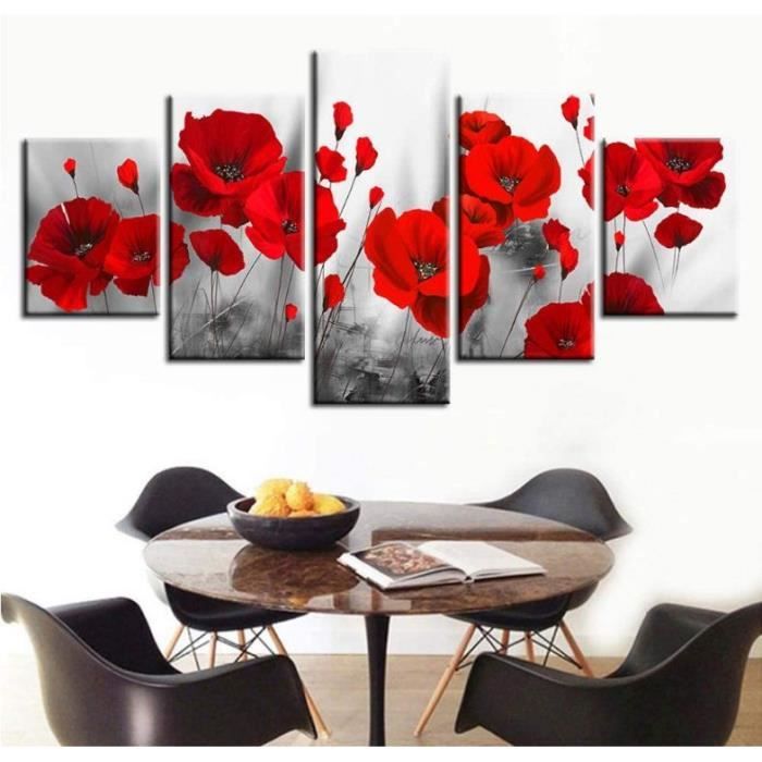 2 Bols En Mélamine - Décor Coquelicots Rouges Sur Fond Blanc - Occasion - Style Rétro