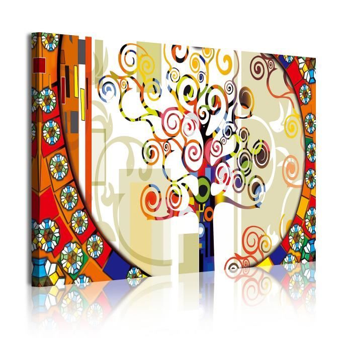 Dekoarte Impression Sur Toile Moderne Decoration Pour Le Salon Ou Chambre Arbre De La Vie Gustav Klimt 1 Piece 120 X 80 Cm Achat Vente Tableau Toile Toile Tissu Cdiscount