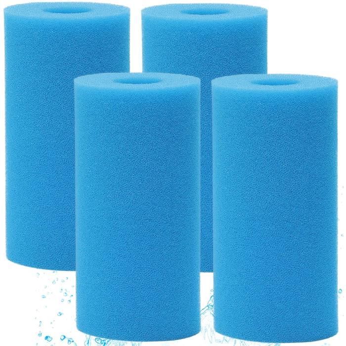 Lot De 4 éponges Filtrantes Type S1 Pour Piscine/spa - Réutilisables, Lavables - Taille 11x7 Cm