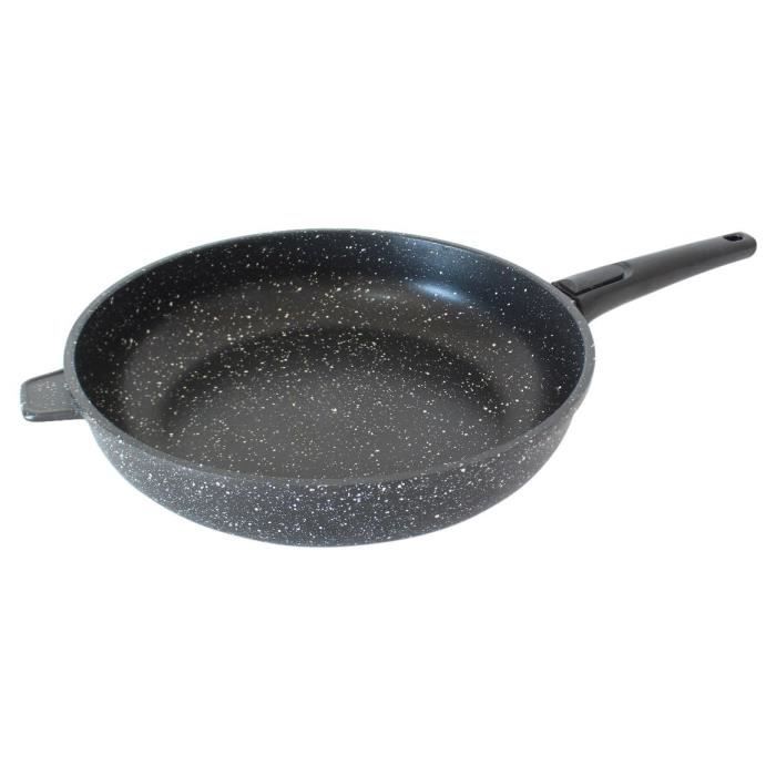 Procook Granite Poele Antiadhesive Effet Pierre Compatible Tous Feux Dont Induction 28 Cm Achat Vente Poele Sauteuse Procook Granite Poele Antiad Cdiscount