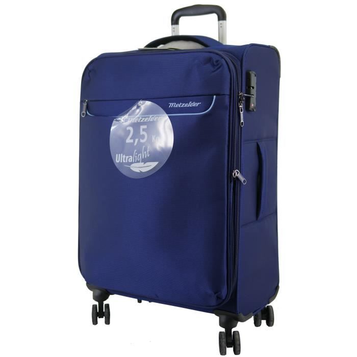valise souple metzelder trigone ultra leger & grosse capacite de chargement garantie 1 an m taille moyenne 67x42x28cm 79/90l 2,5kg