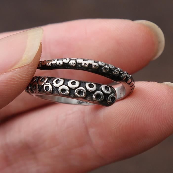 Couleur des photos pour11 Bague pieuvre Pirate r tro pour