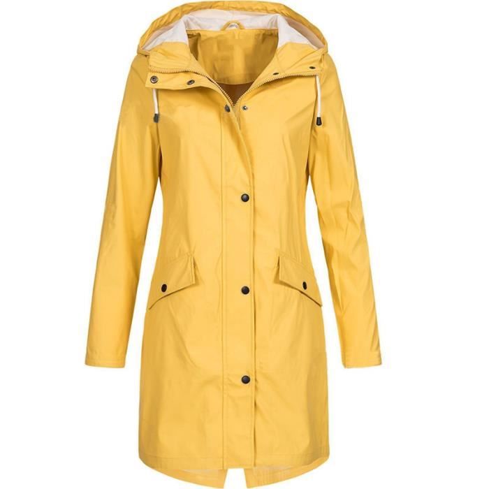 Veste discount longue jaune