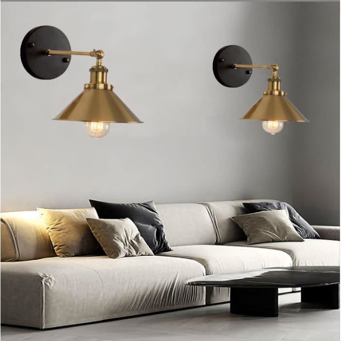 U DO E27 22CM Applique Murale Luminaire Cage en Doré style Moderne - 2PCS