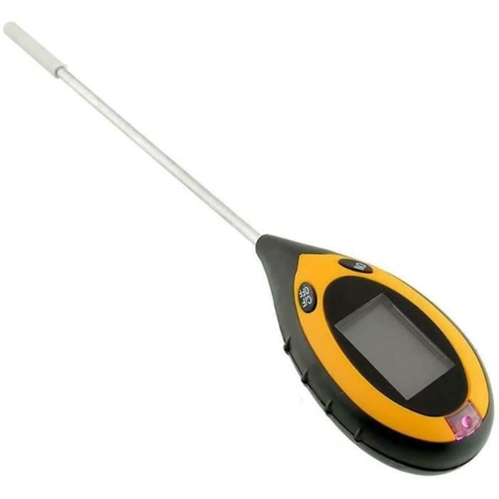 Testeur Sol 4 En 1 - PH, Humidité, Température, Lumière - Pour Jardin, Plantes D'Intérieur/Extérieur