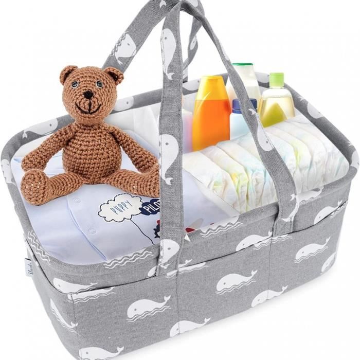 Panier à Couches | Sac à Langer Multifonction Portable Avec Couvercle – Organiseur Pour Couches, Lingettes Et Jouets, Boîte à Couches, Sac De Poussette Pour L'extérieur