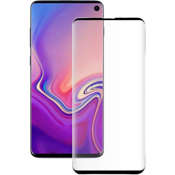 XSWO 2 Pièces Verre Trempé Galaxy S10 3D Couverture Complète sans Bulles Vitre Protection Samsung S10 Anti Fingerprint Anti Rayures Film Protection d'écran Samsung Galaxy S10 