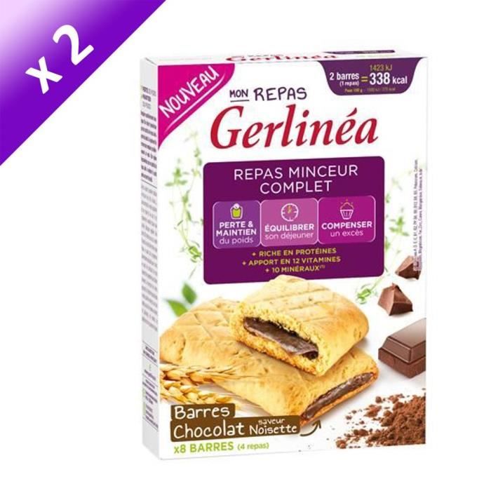 Lot De 2 Gerlinea Barres Fourrees De Chocolat Substitut De Repas 360 G Achat Vente Biscuits Dietetiques Barres Repas Fourrees Choco X2 Cdiscount