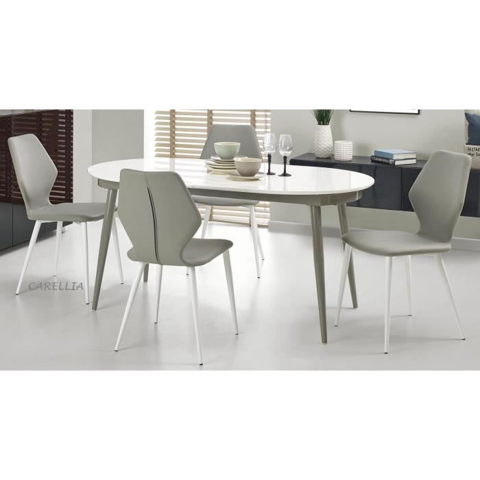 Table A Manger Ovale Design Extensible 160 200 Cm X 90 Cm X 76 Cm