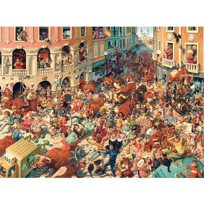 Puzzle - CASTORLAND - Course de taureaux à Pampelune - 3000 pièces - 92 x 68 cm - Dès 15 ans
