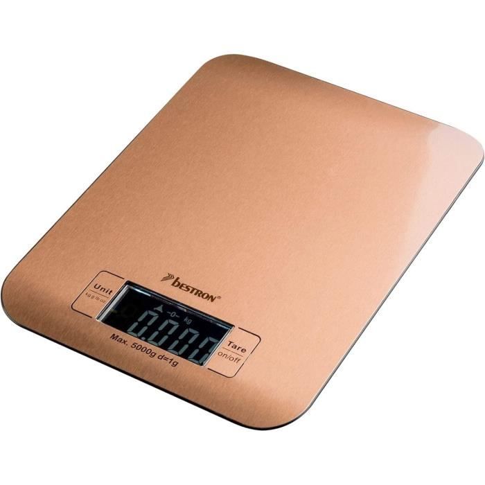 Balance De Cuisine Princess Pure - Précision Au Gramme, 5 Kg Max, Finition Bambou, Fonction Tare