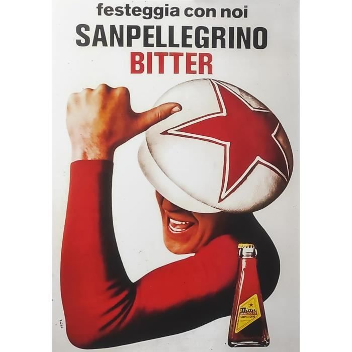Poster Mural Décoratif Série Vintage Publicité Bitter San Pellegrino ...