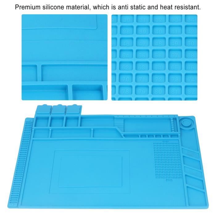 Tapis De Soudure Magnétique En Silicone - Résiste à 500°C, Taille 405x305 Mm, Idéal établi Bricolage