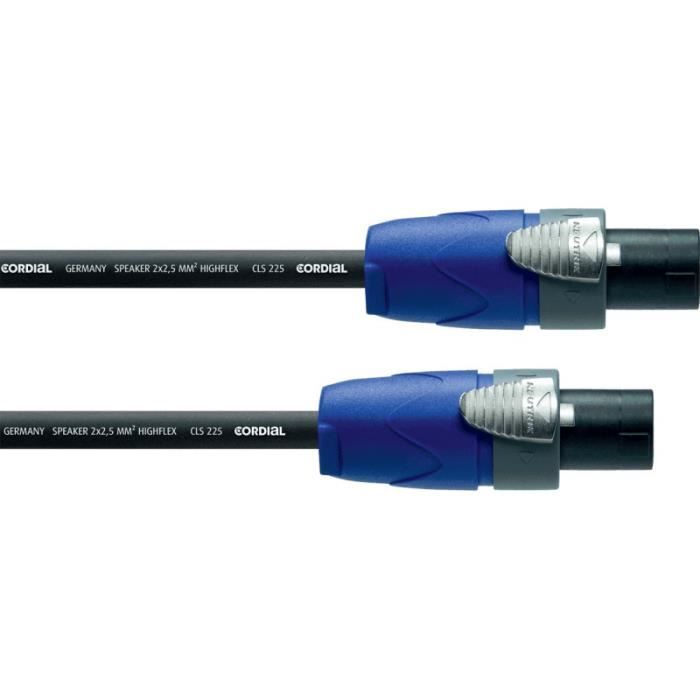 Cordial CPL3LL2 - Câble haut-parleur speakon 2 points - speakon 2 points 3 m