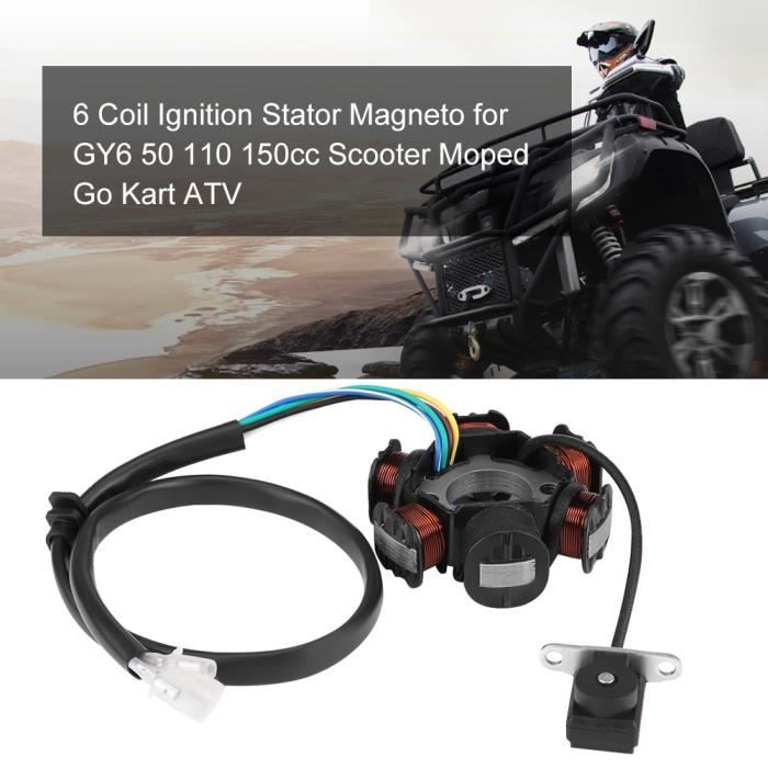 Stator Et Magnéto 6 Pôles GY6 125cc 150cc – Volant Magnétique Pour Quad, Dirt Bike, ATV, Scooter