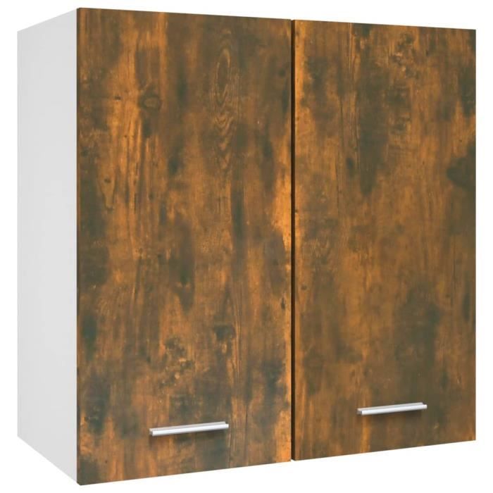 Armoire De Cuisine Suspendue Lyon – Blanc – 60x31x60 Cm – Bois D’ingénierie – 2 étagères – Capacité 60 Kg