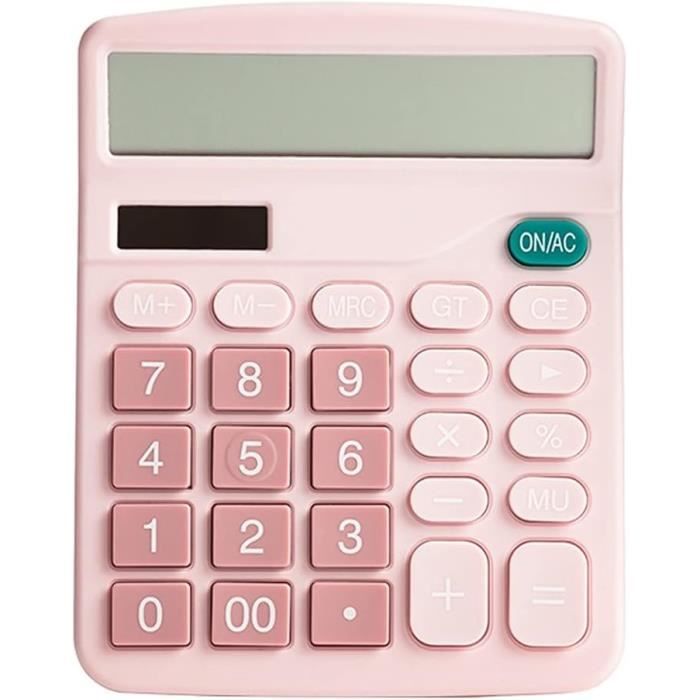 Calculatrice De Bureau Grand Écran 12 Chiffres - Écran Inclinable 15° - Grands Boutons - Pour études, Comptabilité Et Bureau