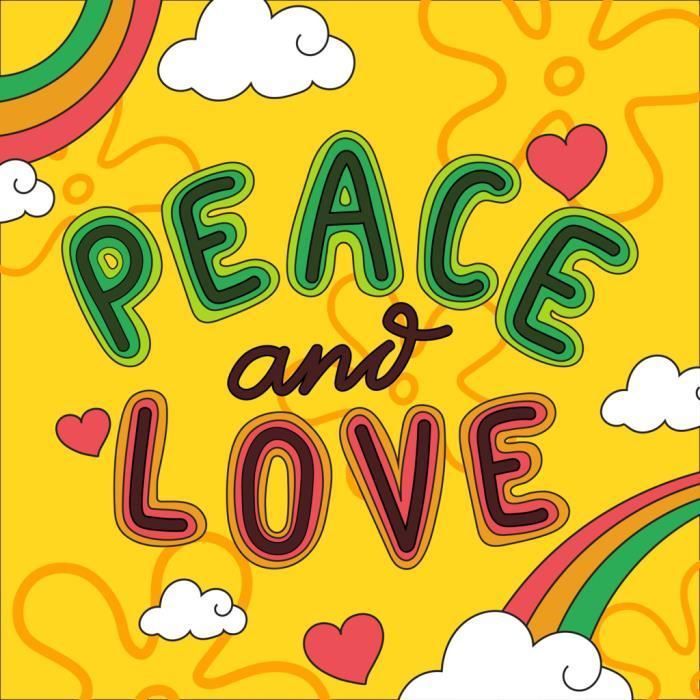 Poster Affiche Peace and Love Arc