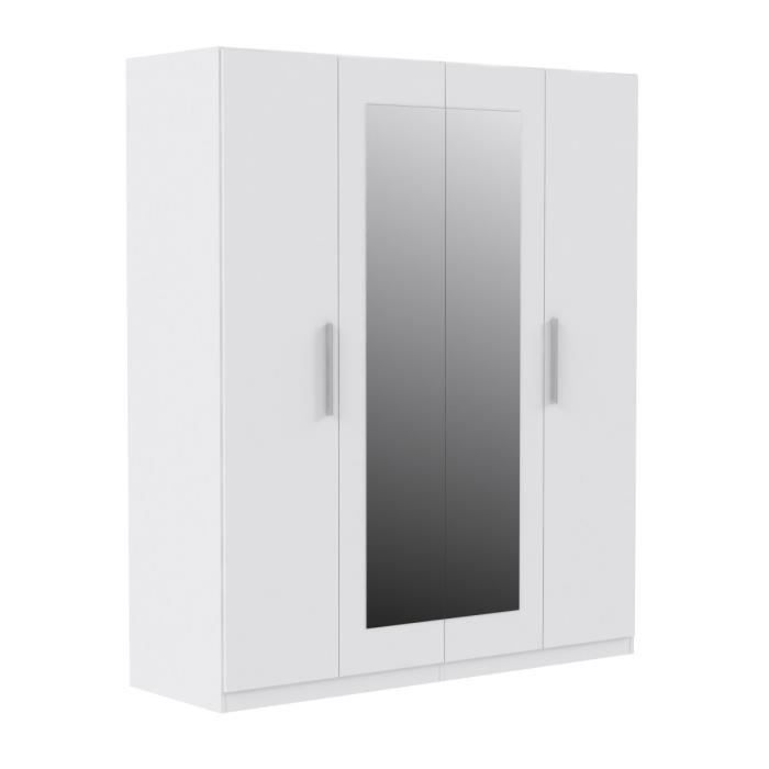 Finlandek Armoire 180x213x59 Cm Blanc Achat Vente Armoire De