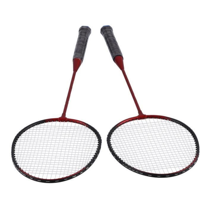 Raquettes De Badminton 2 Pièces Rose - Cadre En Alliage De Fer, Longueur 65 Cm, Avec Sac De Rangement, Pour Entraînement Et Loisir