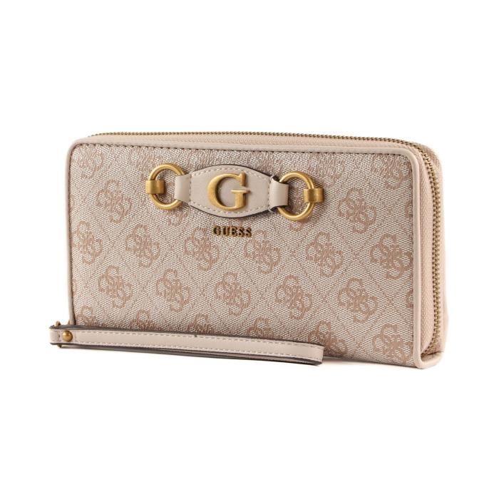 Portefeuille Guess En Cuir Marron Pour Femme, Deux Volets, Occasion En Bon état