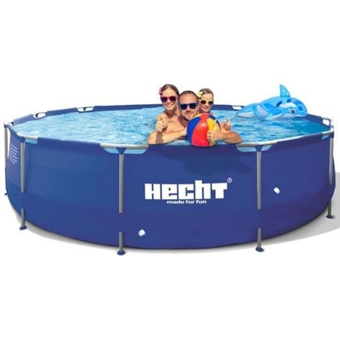 HECHT  - 3690 bluesea Grande Piscine tubulaire hors sol ronde 360x76cm (diam&egrave;tre x profondeur) de haute qualit&eacute;