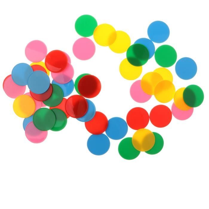 50 / Set Bingo Chips Marqueur Jeton en Plastique pour les Jeux de Société  Multicolore - Cdiscount Jeux - Jouets