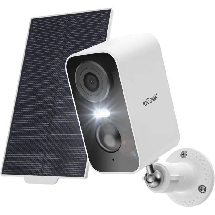 Caméra Surveillance Extérieure Solaire 360° - Vision Nuit, Audio Bidirectionnel, Batterie 7800mAh, IP65 - Compatible Tuya