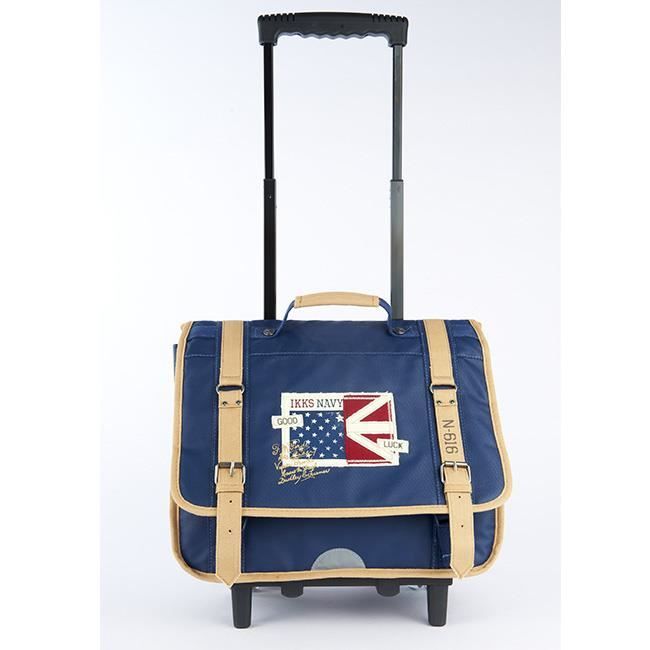 Trolley Cartable IKKS 41cm Navy Bleu Bleu Cdiscount