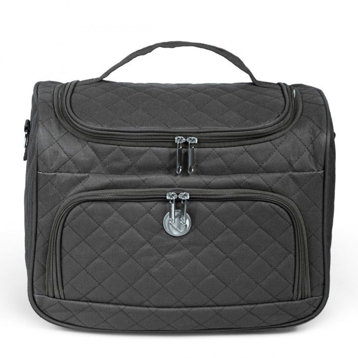 Vanity Semi-Rigide Trousse de Toilette KINSTON - Noir – Grand Modèle + L 31 x H 22 x P 24 cm