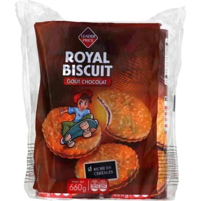 Biscuit goût chocolat 660g Leader Price Cdiscount Au quotidien