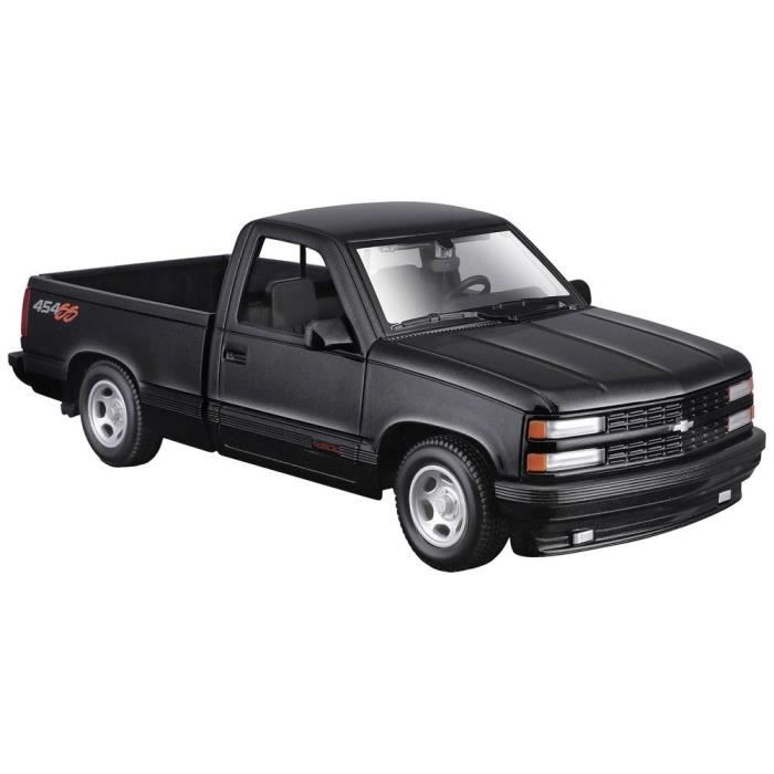 Modèle Réduit Chevrolet Silverado SS 2001 Maisto GRideZ 1:64 - Blanc Et Noir, Boîte Neuve