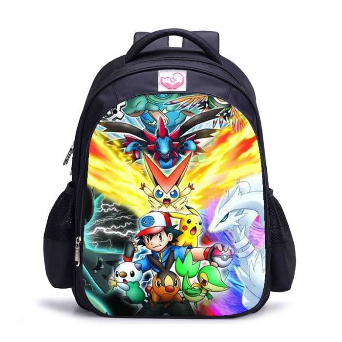 Sac à Dos Pokemon Pikachu + Trousse - Cartable Scolaire Enfant - Taille Moyenne - Neuf Avec étiquettes