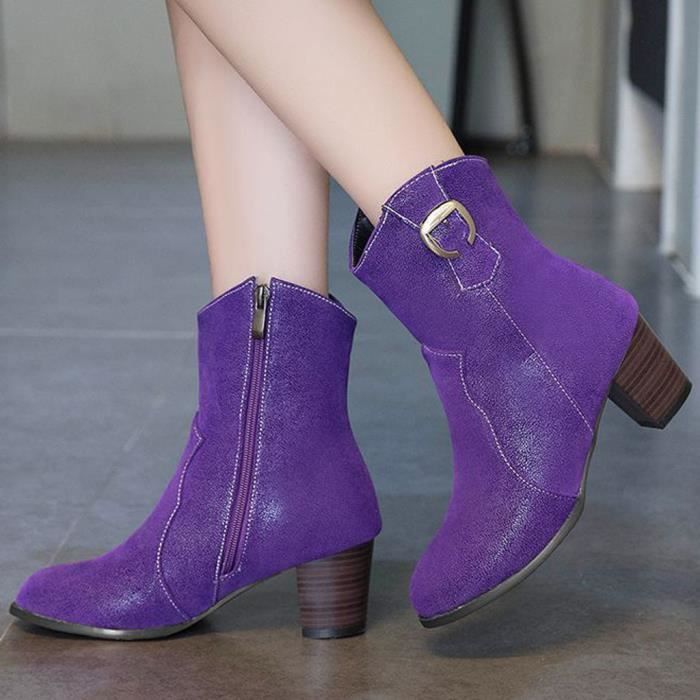 chaussure violette femme talon