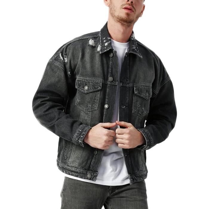 Veste grise oversize homme clearance
