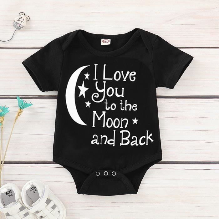 Enfant En Bas Age Enfants Bebe Fille Garcon Lettre Imprimer Hauts Body Barboteuse Vetements De Soleil Noir Noir Cdiscount Pret A Porter