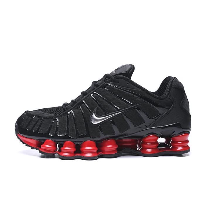 Baskets Nike Air Max shox TL 1308 Homme Femme Chaussures de Running Noir  Rouge Noir rouge - Cdiscount Chaussures