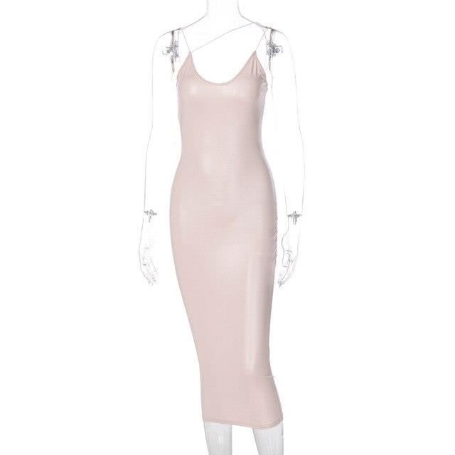 Robe Mini En Similicuir Et Maille Pour Femme - Dos Nu, Sans Manches, Effet Mouillé - Lingerie Sexy Soirée