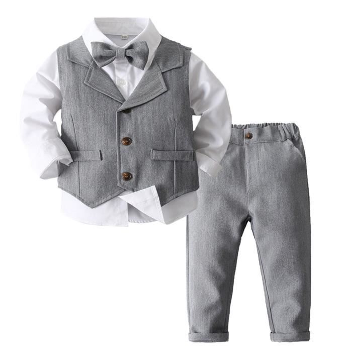 VENTE Costume gilet en soie bébé garçon Tenue de baptême de garçon en soie Costume  bébé garçon Tenues de baptême pour garçons Costume pour bébé en soie Blanc  VENTE FINALE 